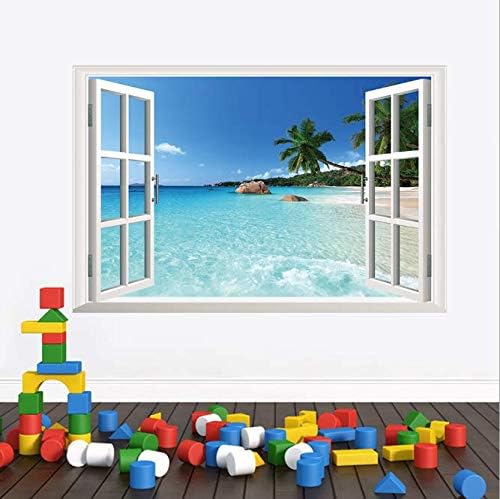 Beach Sea 3D Window Decal WALL STICKER NC010