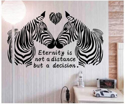 Home creative wall decoration stickers, warm lovers zebra wallpaper SK9040
