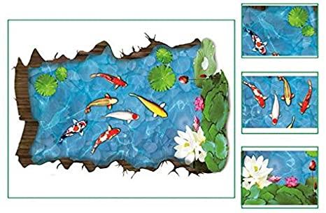 Ready Wall Stiker 60X90 Xh9219 Fish Lotus Pool Walstiker Wallsticker -Berkualitas