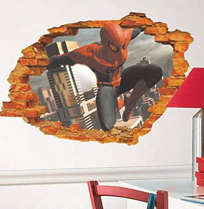 Ncs14129 game ps4 Marvels Spider-man sticker living room bedroom TV background wall sticker Marvel movie 3d Spiderman sticker ps4 Marvels Spider-man Wallpaper children room sticker