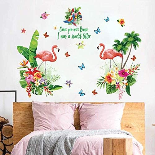 Flamingos Cartoon Wallpaper Background Decoration Removable TV Sofa Living Room Wallpaper-ek