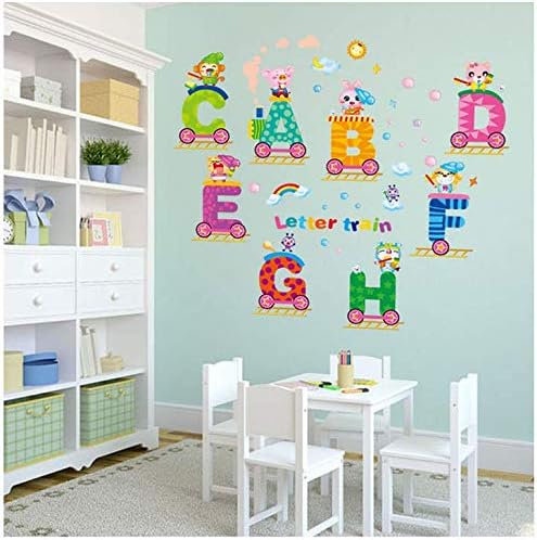 Xh0168 Paredes Removable English Letters Train Wall Stickers Alphabet Decals Diy Home Decor For Kids Rooms Decoration