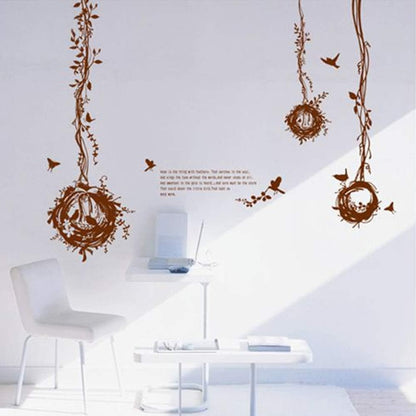 BEST OF BEST Bird Nest Tree Vine Wall Stickers Ay7026