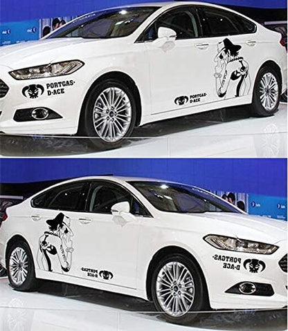 Ay7228 Cartoon Wall Stickers One Piece Hat Dormitory Put Fire Boxing, Ace Porch Bedroom Wall Stickers