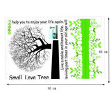 Wall Stickers for Girls Tree DIY Art Wall Decal Decor Room Stickers Cling Removable Paper Mural Quote size 60x90  ay806