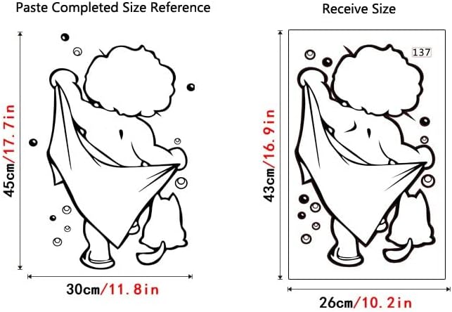 MXIAOXIA Shower Glass Door Stickers Bathing Wall Removable For Bathroom Decor Art Decals
