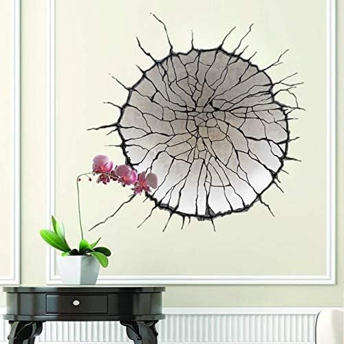 Plus Nao Wall Sticker Wall Decal Crack Crack Scary Fear Horror Concrete Fool Trick Art 3D