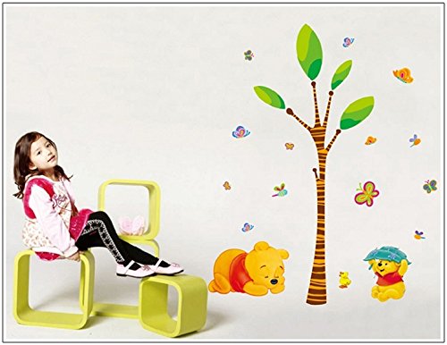 The Pooh Bear Wall Sticker Child Role of Children' S DIY Adhesive Art Poster Picture Removable Wallpaper Baby Room: Ay7044