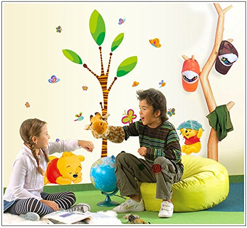 The Pooh Bear Wall Sticker Child Role of Children' S DIY Adhesive Art Poster Picture Removable Wallpaper Baby Room: Ay7044