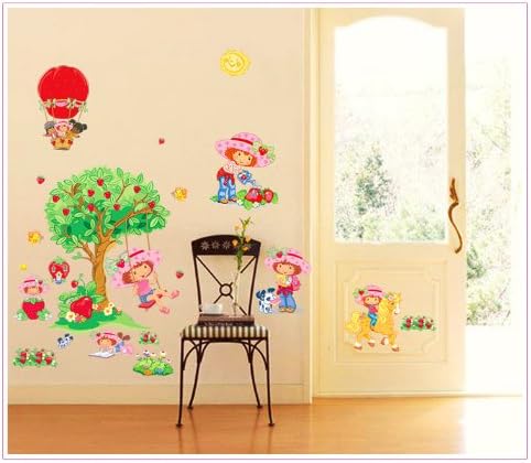 Strawberry girl creative cartoon wall stickerDM570107