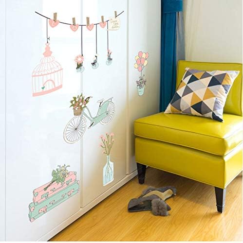 Sk7159 Now Cartoon Flower Balloon Car Pattern Wall Sticker Bedroom Wardrobe Art Background Decal Wall Decor Muraux