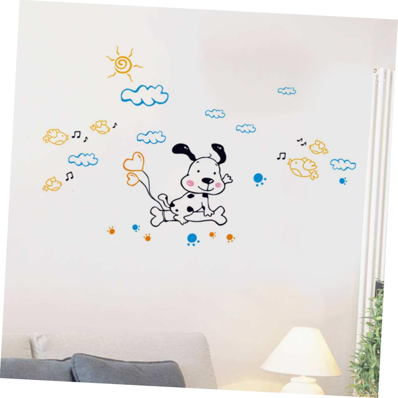 StickerShopee Happy Dog in Air - Wall Stickers - Ay07083