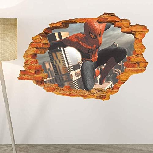 Ncs14129 game ps4 Marvels Spider-man sticker living room bedroom TV background wall sticker Marvel movie 3d Spiderman sticker ps4 Marvels Spider-man Wallpaper children room sticker