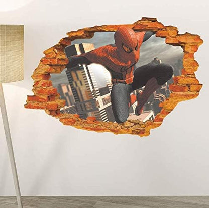 Ncs14129 game ps4 Marvels Spider-man sticker living room bedroom TV background wall sticker Marvel movie 3d Spiderman sticker ps4 Marvels Spider-man Wallpaper children room sticker