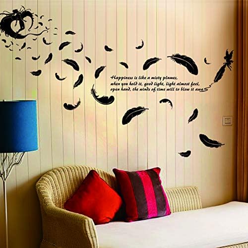 Black Wall Stickers for Home Decor, Living Room Background Decoration, Wallpaper Sticker size 50x70 xh3639c