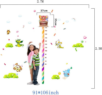 Animal Cake Height Measurement Wall Sticker Xl8082