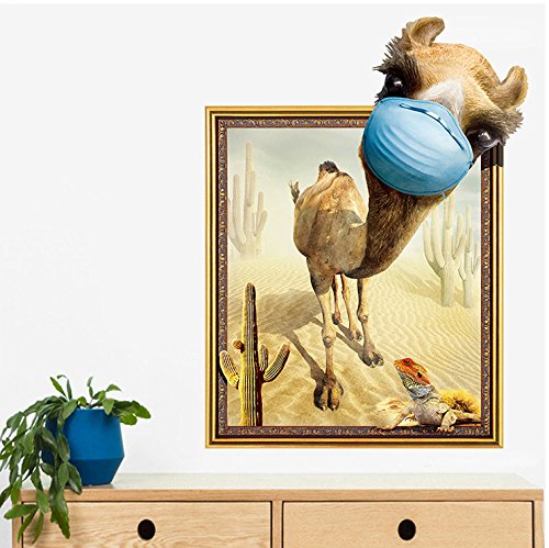 ChezMax 3D Animal Camel Wall Sticker   Xh7254