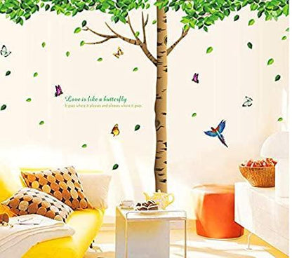 AY305 big green tree removable diy wall sticker tow-saided