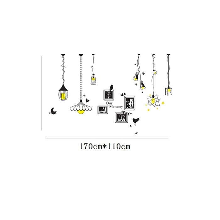 Modern creative wall stickers Living room Bedroom sofa restaurant background wall decoration stickers fashion creative wall stickers personalized wallpaper, pendant lamp photo Frame wall Xh5312c