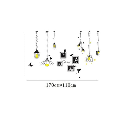Modern creative wall stickers Living room Bedroom sofa restaurant background wall decoration stickers fashion creative wall stickers personalized wallpaper, pendant lamp photo Frame wall Xh5312c