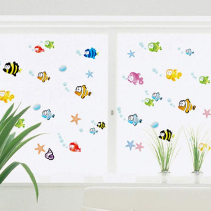 AY618 multicolour fish bathroom Wall Sticker JAAMSO ROYALS