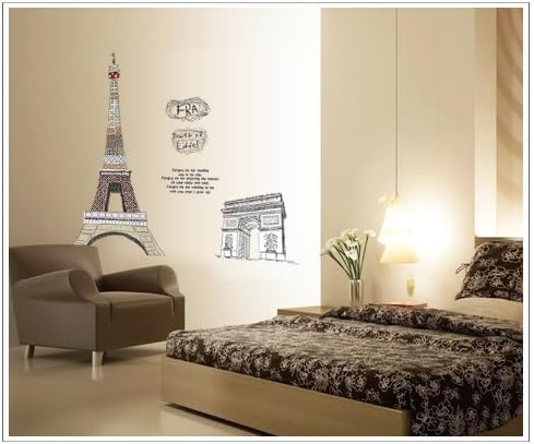 France Eiffel Tower Wall Sticker with quotes AY1930