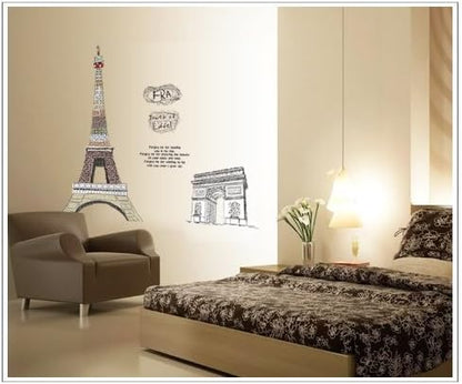 France Eiffel Tower Wall Sticker with quotes AY1930