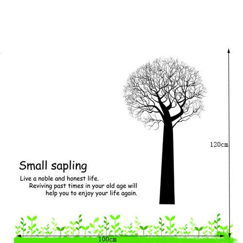 Wall Stickers for Girls Tree DIY Art Wall Decal Decor Room Stickers Cling Removable Paper Mural Quote size 60x90  ay806
