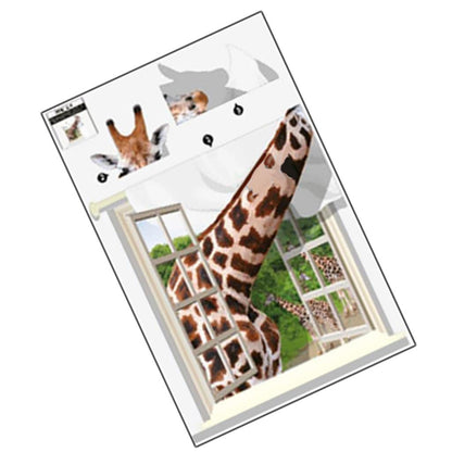 giraffe animals Background Wall Sticker for Living Room