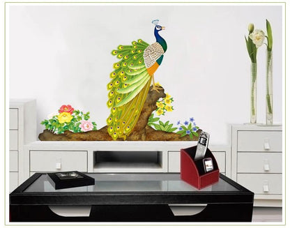 JAAMSO ROYALS Beautiful Peacock Peel and Stick Self Adhesive Wall Sticker Mj9012