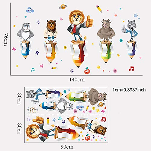 Wall Sticker Well Done Praise Encourage Wall Stickers For Classroom Kids Bedroom Cartoon Animals Eco-Friendly Home Decals Art Xh9301