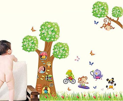 DIY Removable Wall Stickers For Children room Home Decor -Big tree grass