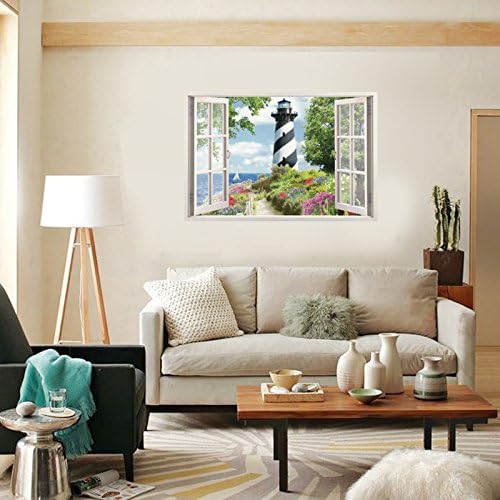 NC5070- 8  Room Bedroom Entrance Window Fake TV Background Wall Stickers