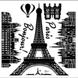 I Love Paris Eiffel Tower Sticker size  50x70 dm570002