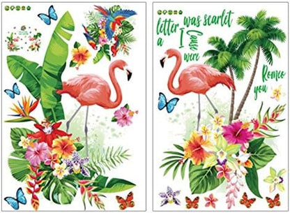Flamingos Cartoon Wallpaper Background Decoration Removable TV Sofa Living Room Wallpaper-ek