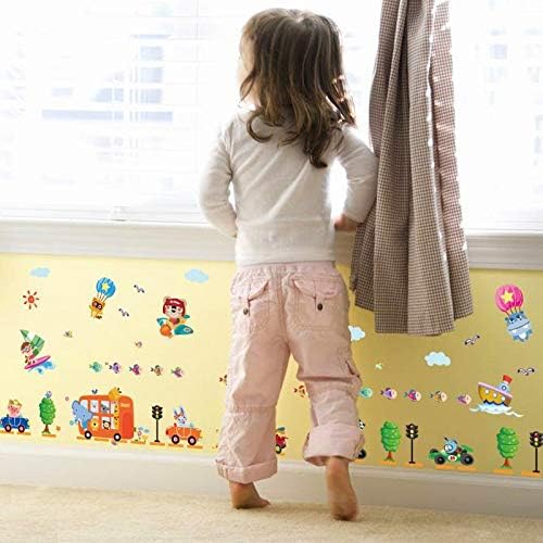 Creative Cartoon Car Wallpaper Kids Room Kindergarten Background Decorative Wall Stickers
