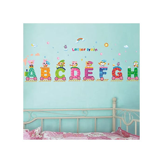 Xh0168 Paredes Removable English Letters Train Wall Stickers Alphabet Decals Diy Home Decor For Kids Rooms Decoration