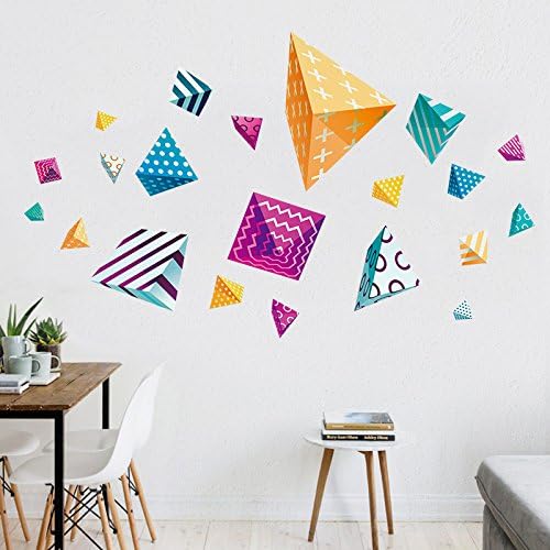 Wall Stickers Home Wall Decoration Decorative Wall Painting Diamond - Shaped Three-Dimensional Color Triangular Pattern-040qz xh9302