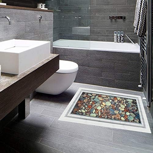 Cobblestone Bathroom Toilet Wall Sticker In 3D Water
