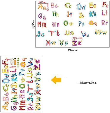 Ay6074 Wall Stickers for Kids Nursery Alphabet Pure Color