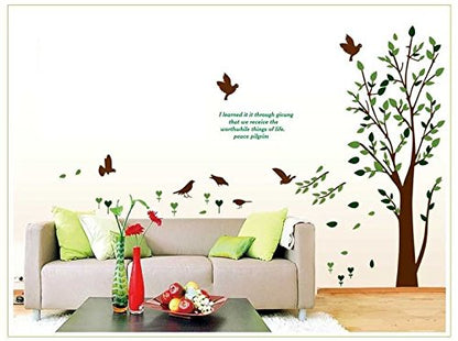 Asmi collection PVC Wall Stickers Royal Tree Birds XY1005