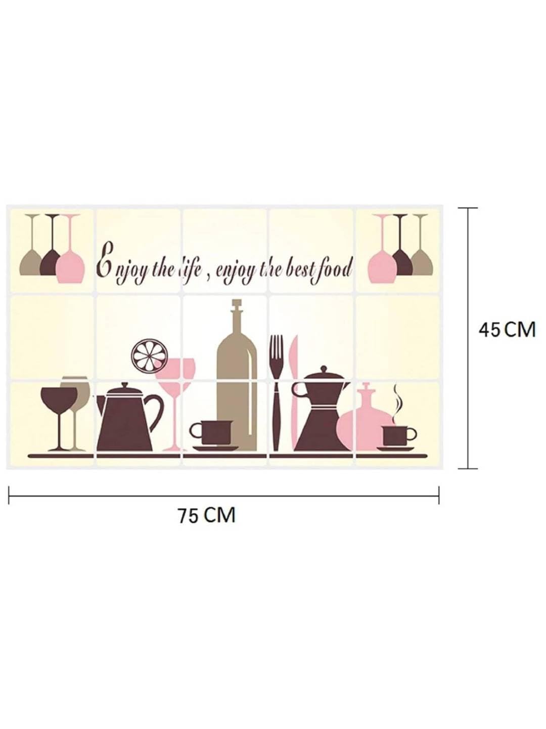 JAAMSO ROYALS Kitchen Cookery Set Design Wall Tiles Stickers Waterproof, Stickers for Wall, Wall-Sticker for Home, Tiles Wall Stickers
