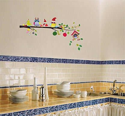 Owls on the tree wall stickers ZY1012