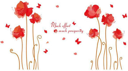 Beautiful Flowers Butterflies Trees Wall Stickers XL8159