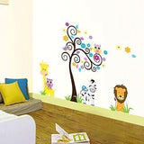 Wall Stickers Family Mural Decal Paper Art Decoration Girafle Tree size 60x90 df5091