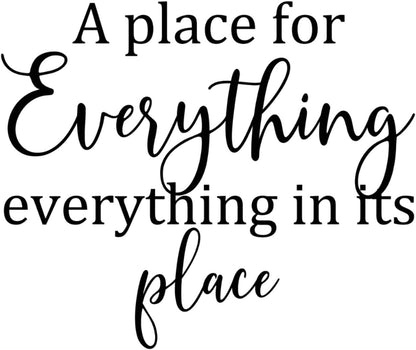 AWSN Inspirational motivational Lettering quotes Wall Decor for Women Boys Girls Kids Living Room bedroom Playroom Nursery Room Wall Stickers Decoration- A Place for Everything and Everything in