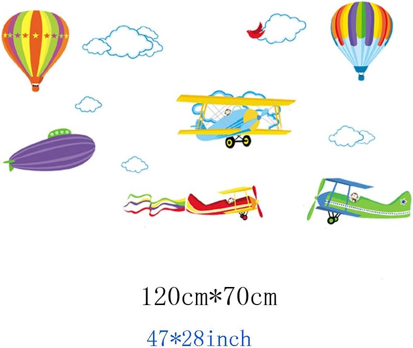 Jm6607 Wall Sticker For Kids Room Home Decoration Wall Decor Air Balloon Plane