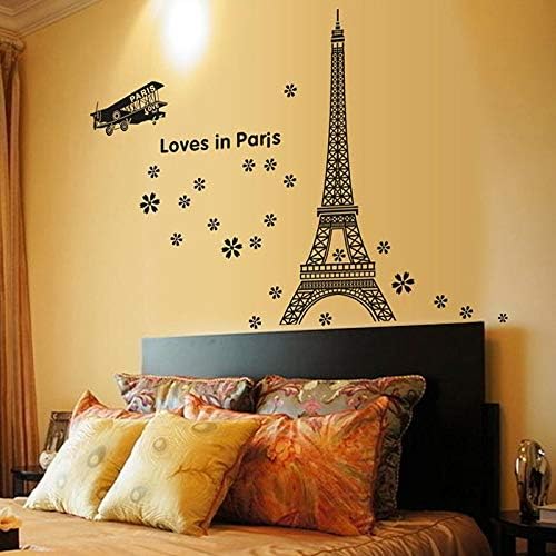 Romantic Paris Eiffel Tower Love In Pairs  Wall Stickers