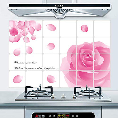 Floral and Botanical Vinyl Self-Adhesive Kitchen Sticker (60 x 90 cm)