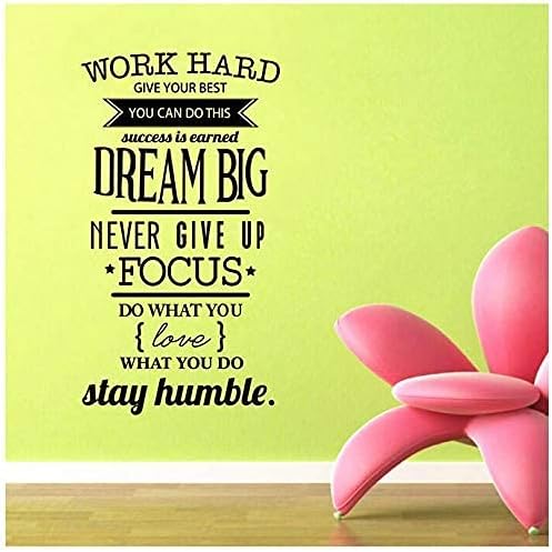 Inspirational Wall Stickers Office Room Decoration Never Give Up Work Dreams Inspirational Quotes Wall Stickers 78X40Cm